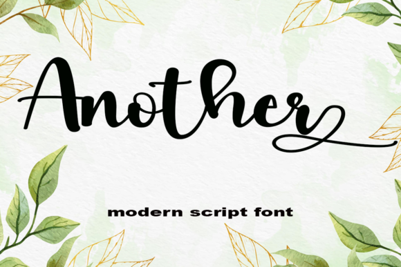 Another: A Handwritten Font with Elegant Flow