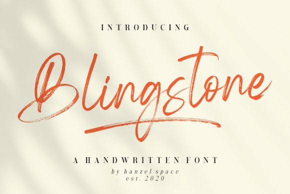 Blingstone: The Handwritten Font That Feels Like a Thoughtfully Signed Note