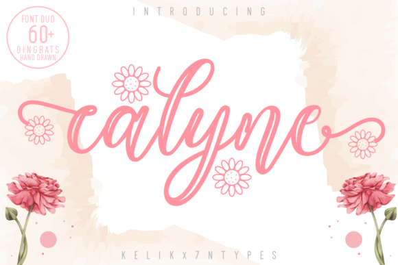 Calyne: A Delicate Handwritten Font with Floral Flourishes