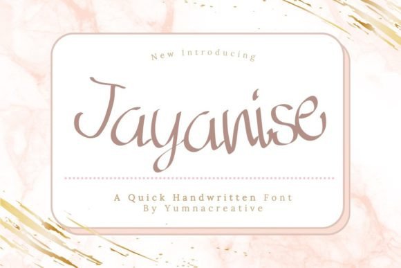 Jayanise: The Handwritten Font That Elevates Design Through Intentional Elegance