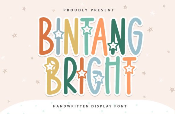 Meet Bintang Bright: The Star-Themed Handwritten Font That Adds Charm to Any Design